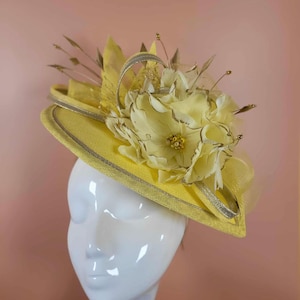 Yellow and Gold  bespoke  fascinator