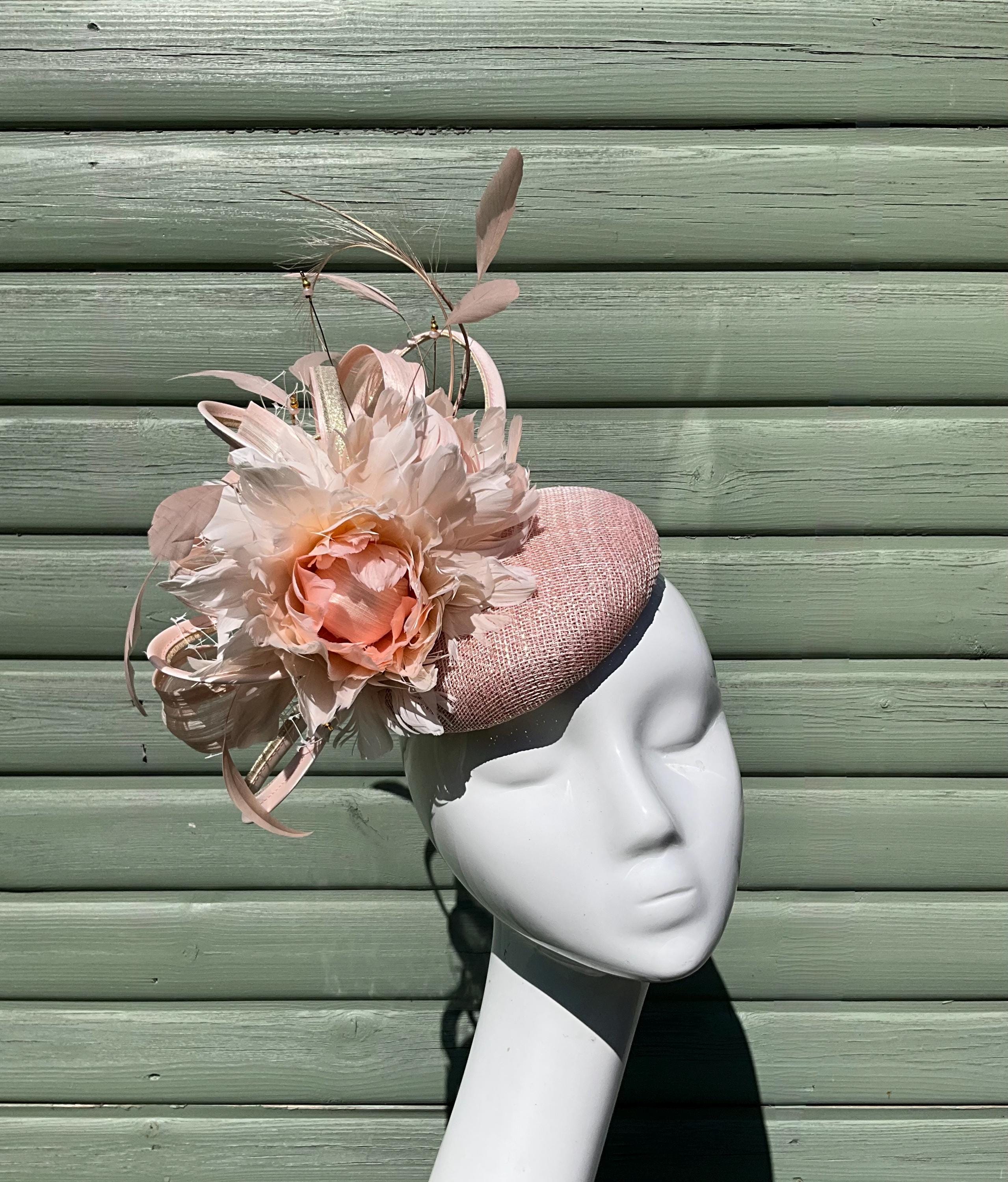 Peaches, Cream Pill Box Hat, Fascinator, Headpiece - Etsy