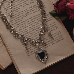 WITCH CHAINMAIL NECKLACE | Stainless Steel, Medieval Revival, Witchy, Grunge, Alternative Jewelry, Ethereal, Elf Necklace, Handcrafted