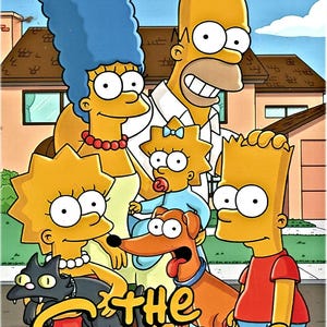 Matt Groening Artista Simpsons Autografado 4x6 Tamanho de Cartão Postal Colorido