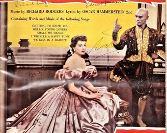 King & I Autographed R Rodgers O Hammerstein Yul Brynner Music Sheets