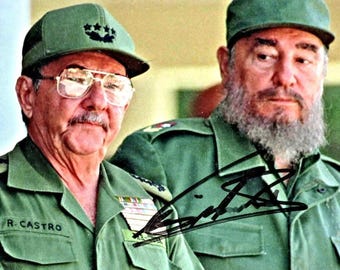 Cuba's Fidel Castro Autographed Foto 4.x6 Color