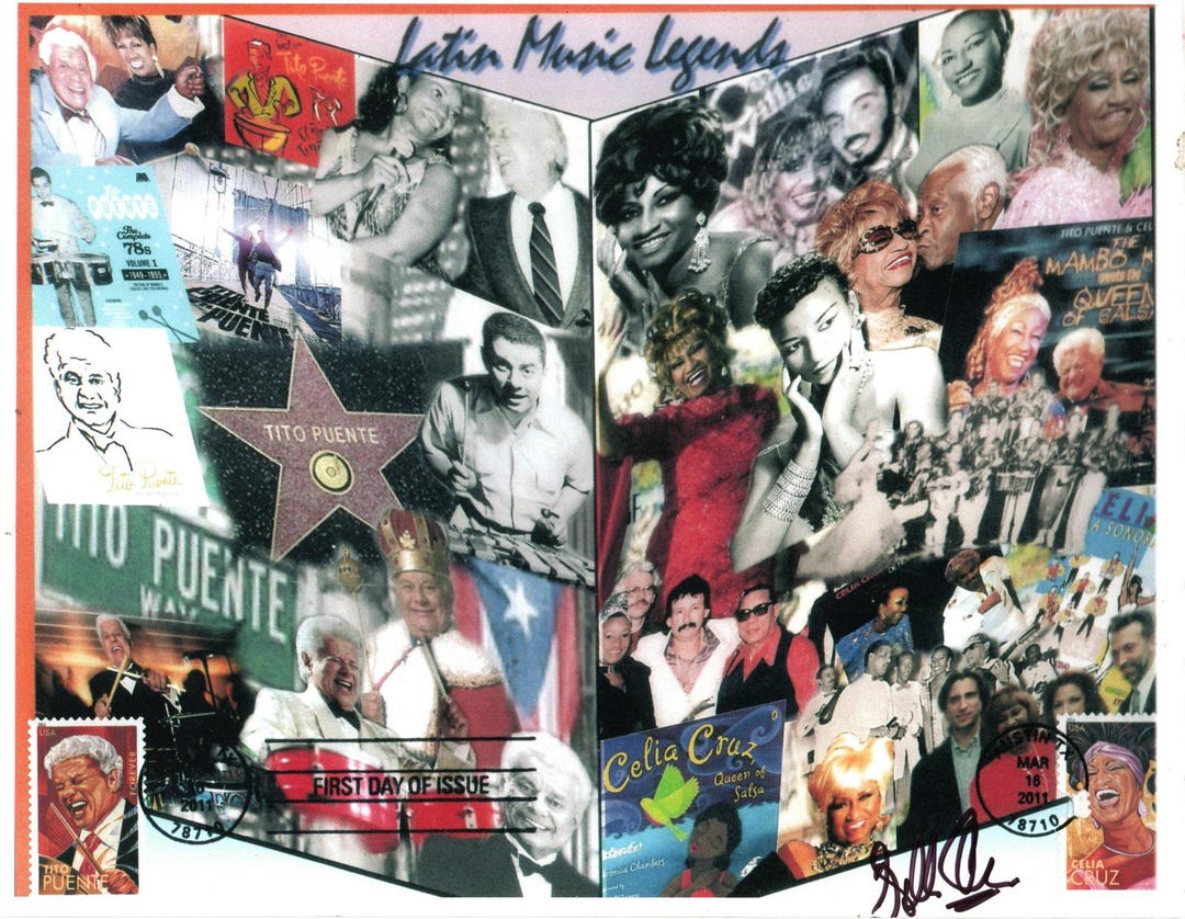 Willie Colón Autographed Celia Cruz Tito Puente FDC Collage 8x10 - Etsy