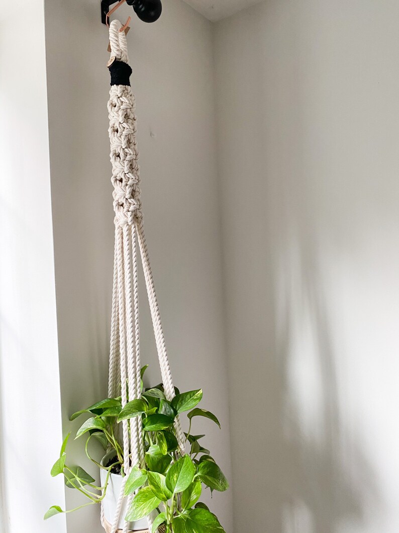 Macrame plant hanger high ceiling plant holder long plant