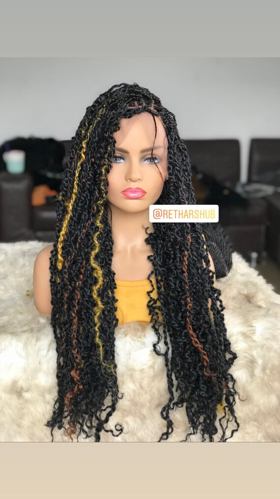 Full Lace Passion Twists Braided Wig For Black Women Etsy