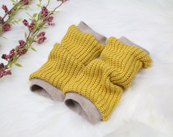 Gauntlets children's baby mustard knit