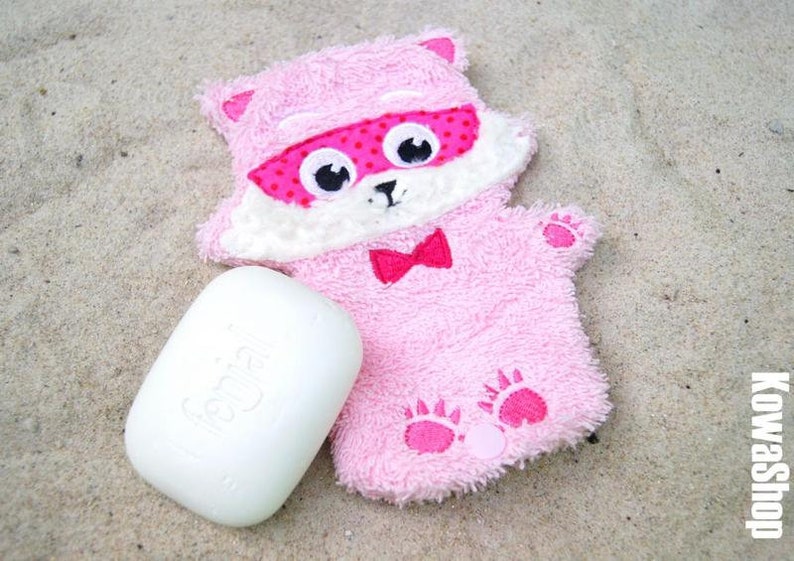 Soap Waschhandschuh Raccoon Pink image 1