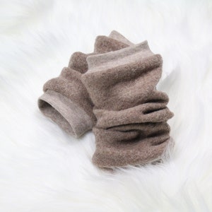 Nueva lana merino lana caminar puños bebé puños pierna puños caminar arena beige