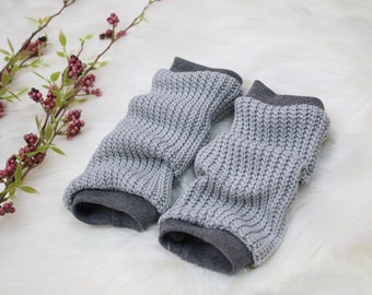 Leg Warmers Kids Baby Gray Knit