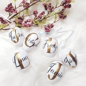 Easter eggs personalized with names