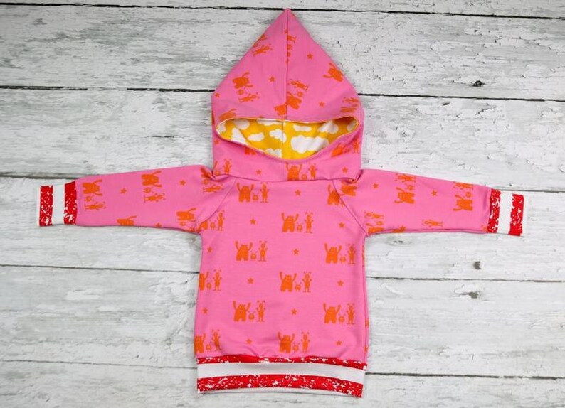 Hoodie Best Buddy pink gelb Bild 1