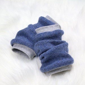 Virgin wool Merino wool Woolwalk cuffs Baby cuffs Leg warmers Walk blue