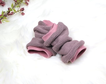 Cuffs cotton knit children baby old pink knit