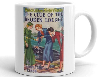 NANCY DREW Tasse "Der Hinweis auf das Kaputte Medaillon" Nancy Zeichnete Mystery Tasse."