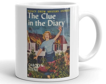 NANCY DREW MYSTERY Mug &quot;The Clue in the Diary&quot; Nancy Drew Detective Mug/Nancy Drew Gift Mug