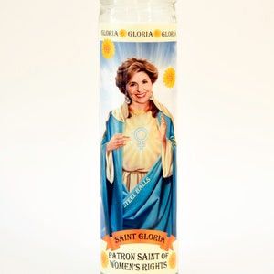 SAINT GLORIA Gloria Allred Women&#39;s Rights Layer Candle/Gloria Allred Novelty Candle