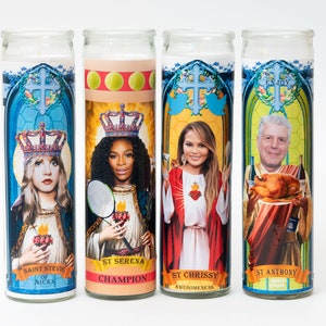 CELEBRITY SAINT Candles - Stevie Nicks, Chrissy Teigen, Anthony Bourdain & Celebrity FanArt Candles