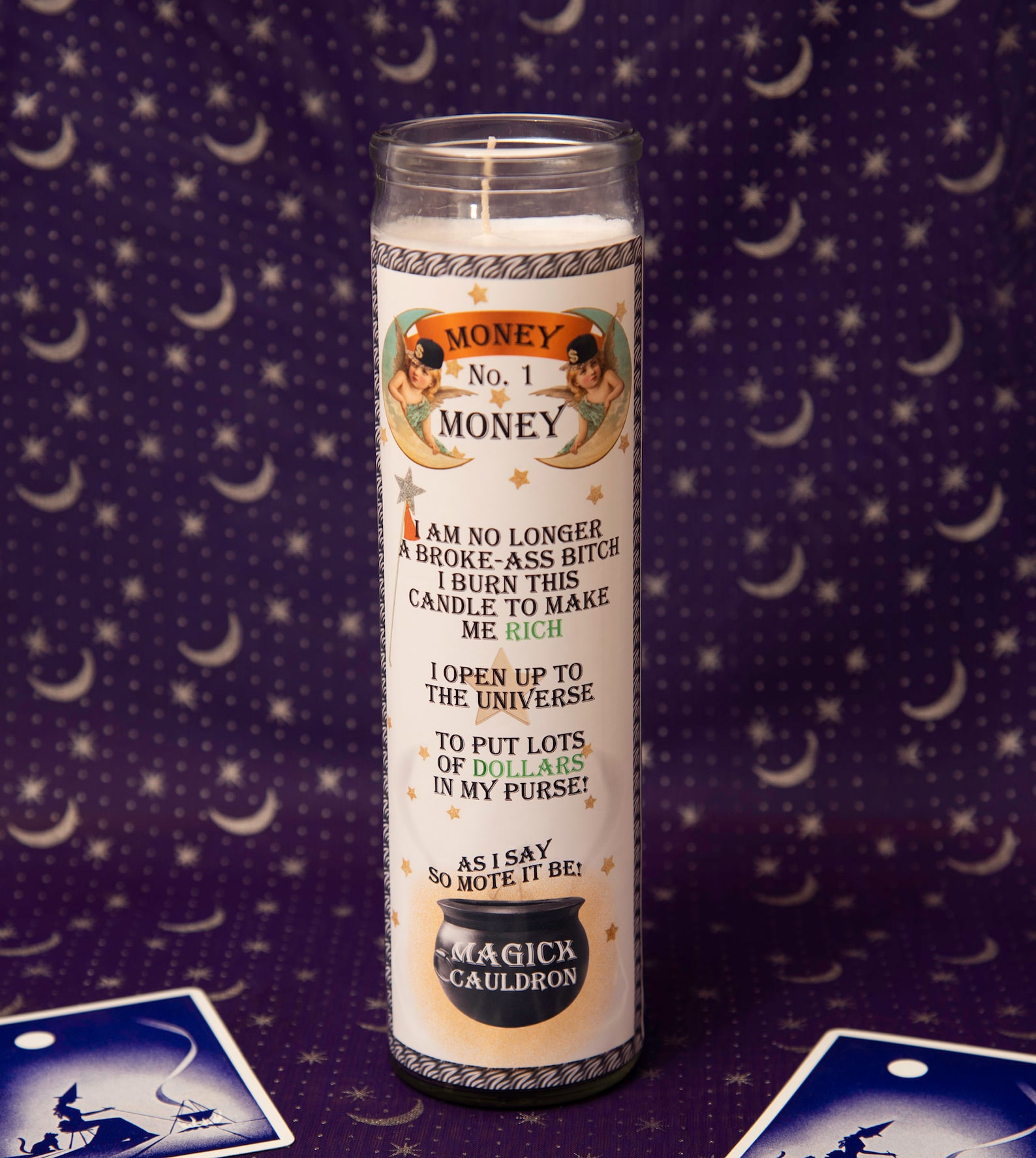 MONEY SPELL Candle Magic Angels Money Candle Novelty Magic Etsy