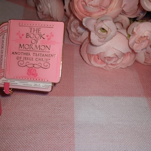 PINK Book of Mormon Pin Deluxe from the PINK Collection 1.5&quot; inch / 34 mm