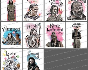 DIGITAL FILE Book of Mormon Video Characters with Watercolor Accents