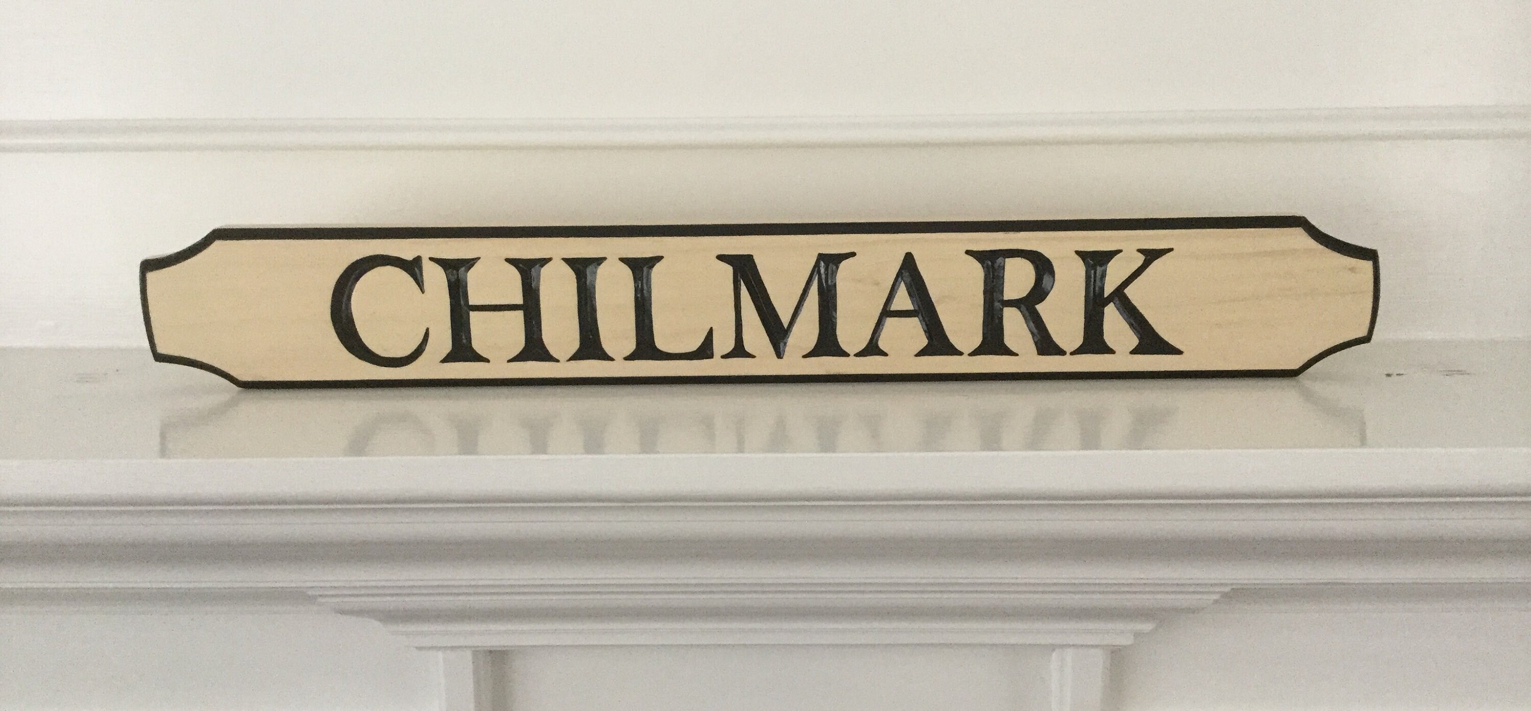 CHILMARK hand carved quarter board natural stain with black Etsy