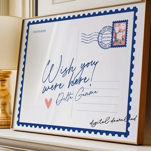 Delta Gamma - Digital Art Print - Wish You Were Here Postcard Sorority Wall Poster - Printable Download