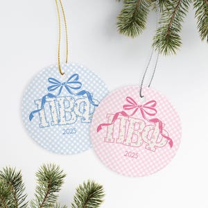 Pi Beta Phi - Ornament - Shabby Chic - Patchwork Letters - Sorority Gift - Christmas