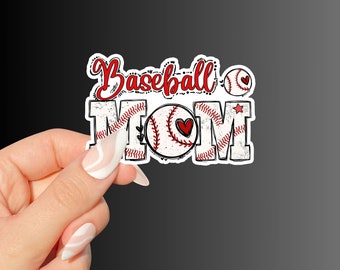 Baseball Mama Sticker - Water Bottle Sticker for Baseball Lover - Cute Baseball Decal - Waterproof Laminated Sticker