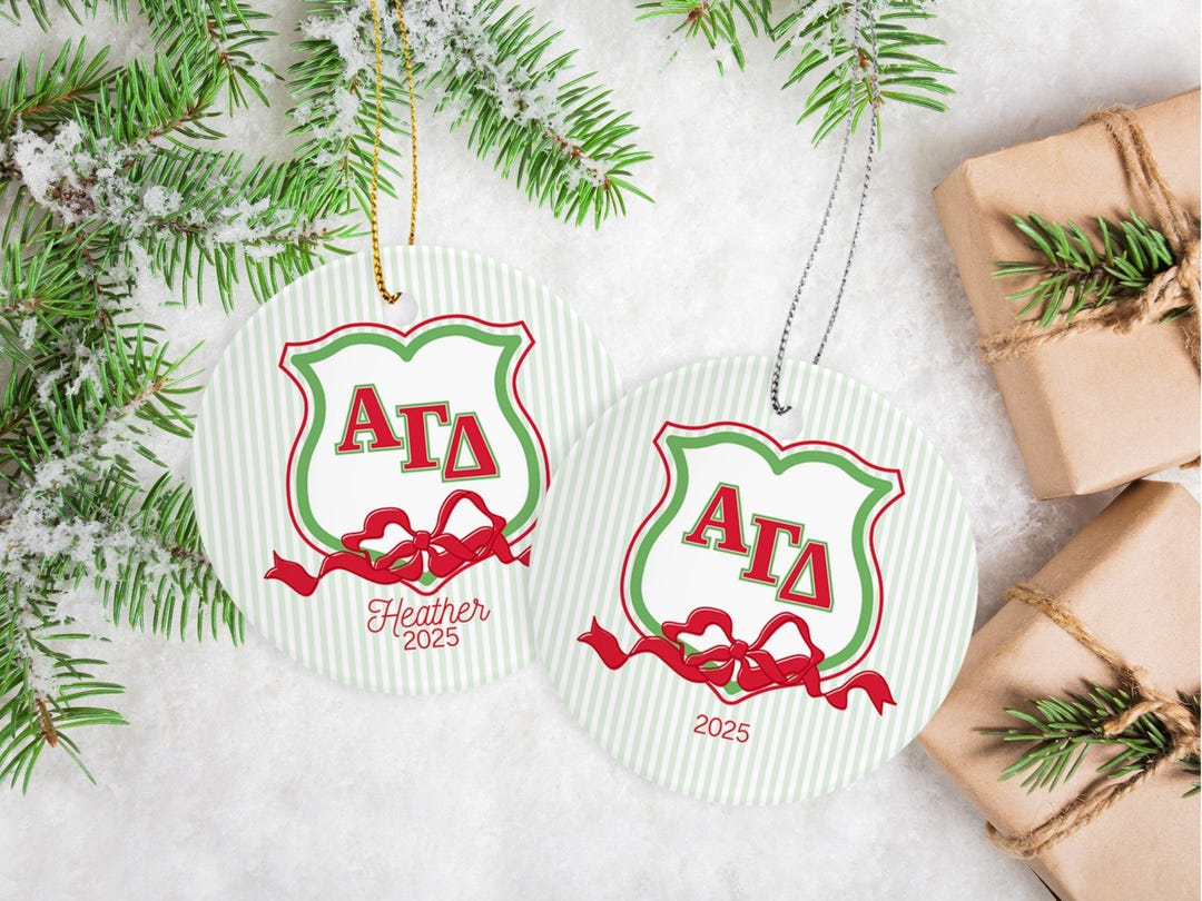 Alpha Gamma Delta - Ornament - Preppy Crest - Sorority Gift - Alpha Gam ...