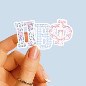 Pi Beta Phi - Sticker - Large Mixed Patchwork - Sorority Decal - Big Little Gift - Greek Merch