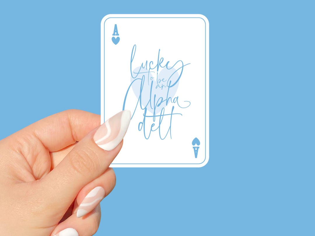 Alpha Delta Pi Sticker Lucky Card Design Sorority Decal Adpi Merch ...