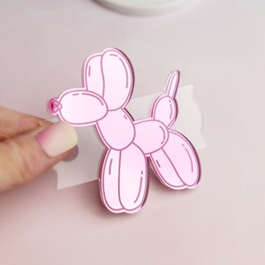 Balloon Dog Tumbler Tag Tumbler Accessories Tumbler Cup Topper Pink image 4