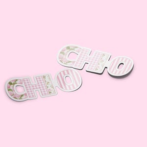 Chi Omega - Sticker - Pink Patchwork Nickname - Sorority Decal - Big Little Gift - Greek Merch