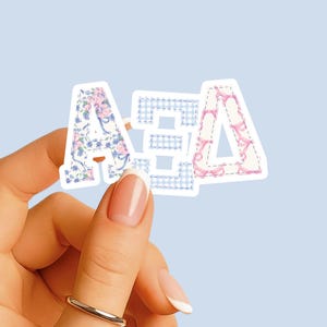 Alpha Xi Delta - Sticker - Large Mixed Patchwork - Sorority Decal - Big Little Gift - Greek Merch
