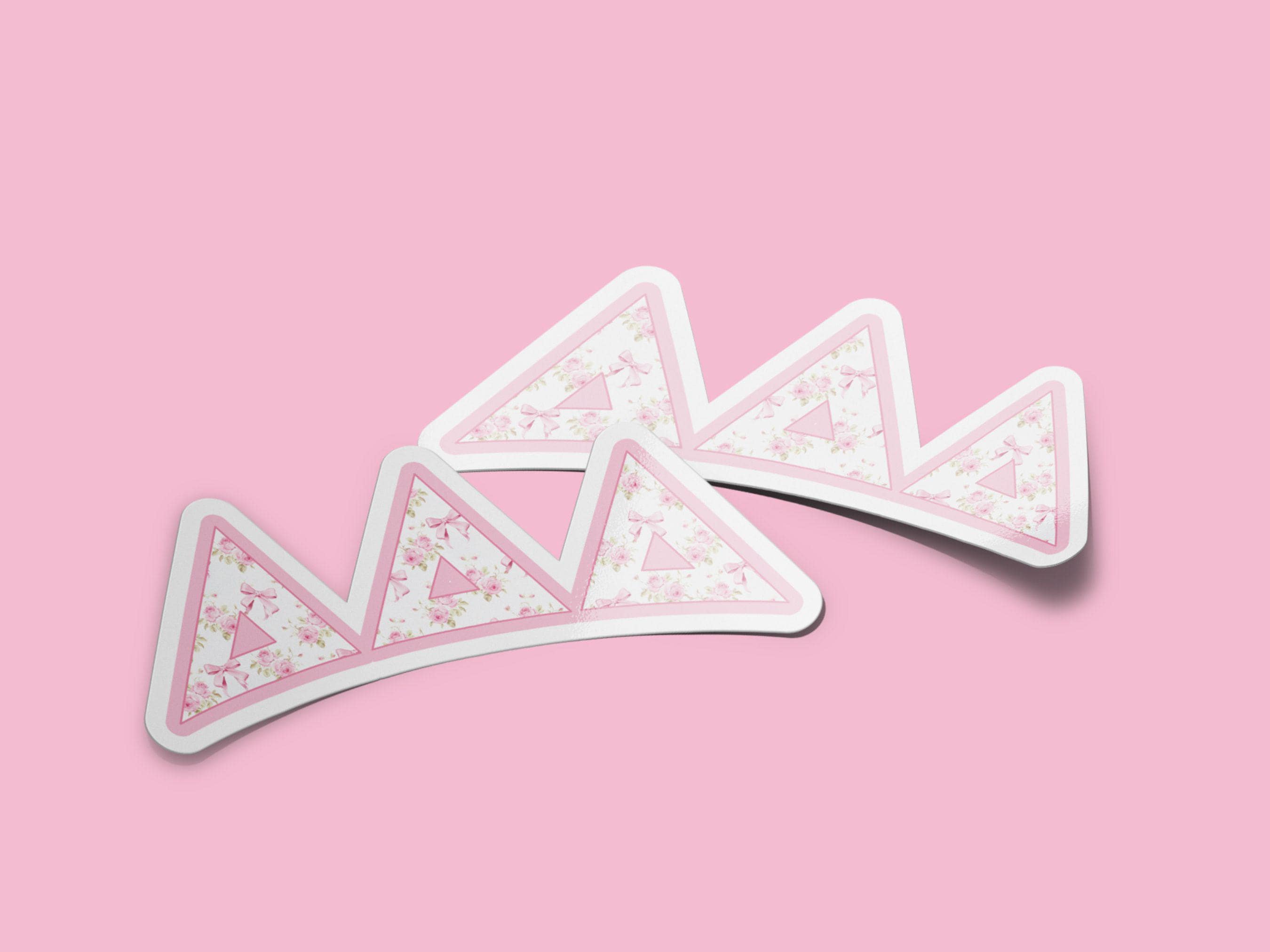 Delta Delta Delta - Sticker - Cottage Pink - Shabby Chic - Tri Delta Merch - Sorority Gift - Greek Life Decal