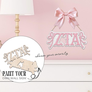 Sorority DIY Sign - Bow Designs - Sorority Decor - Little Gift - Sorority Art - Sorority Crafts