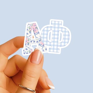 Alpha Phi - Sticker - Large Mixed Patchwork - Sorority Decal - Big Little Gift - Greek Merch