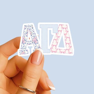 Alpha Gamma Delta - Sticker - Large Mixed Patchwork - Sorority Decal - Big Little Gift - Greek Life Merch