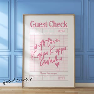 Kappa Kappa Gamma - Digital Art Print – With Love Check Style Sorority Wall Art • Kappa Printable Decor • Digital Greek Gift Download