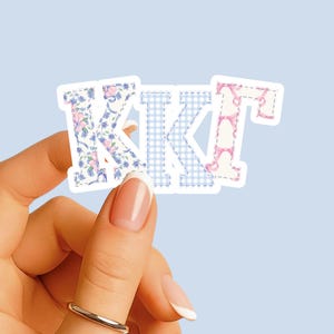 Kappa Kappa Gamma - Sticker - Large Mixed Patchwork - Sorority Decal - Big Little Gift - Greek Merch