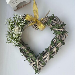 Wicker Light Up Heart Wreath: Handmade Artificial Flower Decor image 12