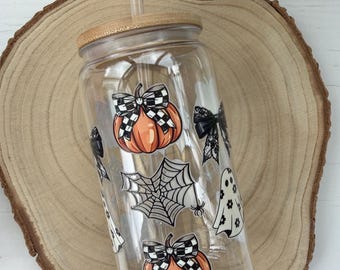 Halloween /Autumn Libbey Glass Tumbler|Winter Design | seasonal
