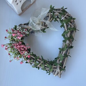 Wicker Light Up Heart Wreath: Handmade Artificial Flower Decor image 5