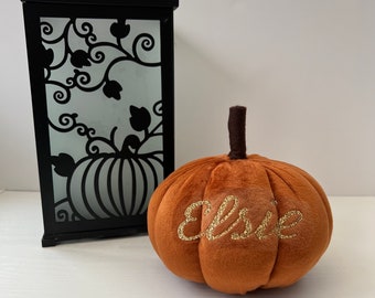 Plush pumpkin Personalised pumpkin Halloween pumpkin Autumn decor Halloween decor Seasonal