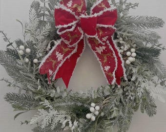 Christmas Wreath | Door wreath | Winter wreath | snowy wreath