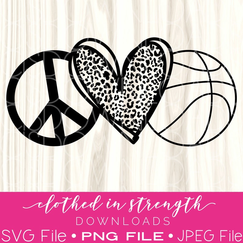 Peace Love Basketball SVG File Basketball Mom Download - Etsy France