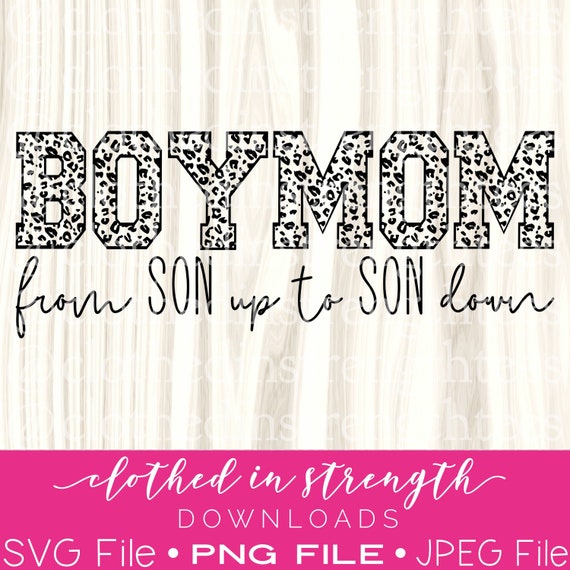 Download Boy Mom Leopard Png File Mother Of Boys Download Mom Life Etsy