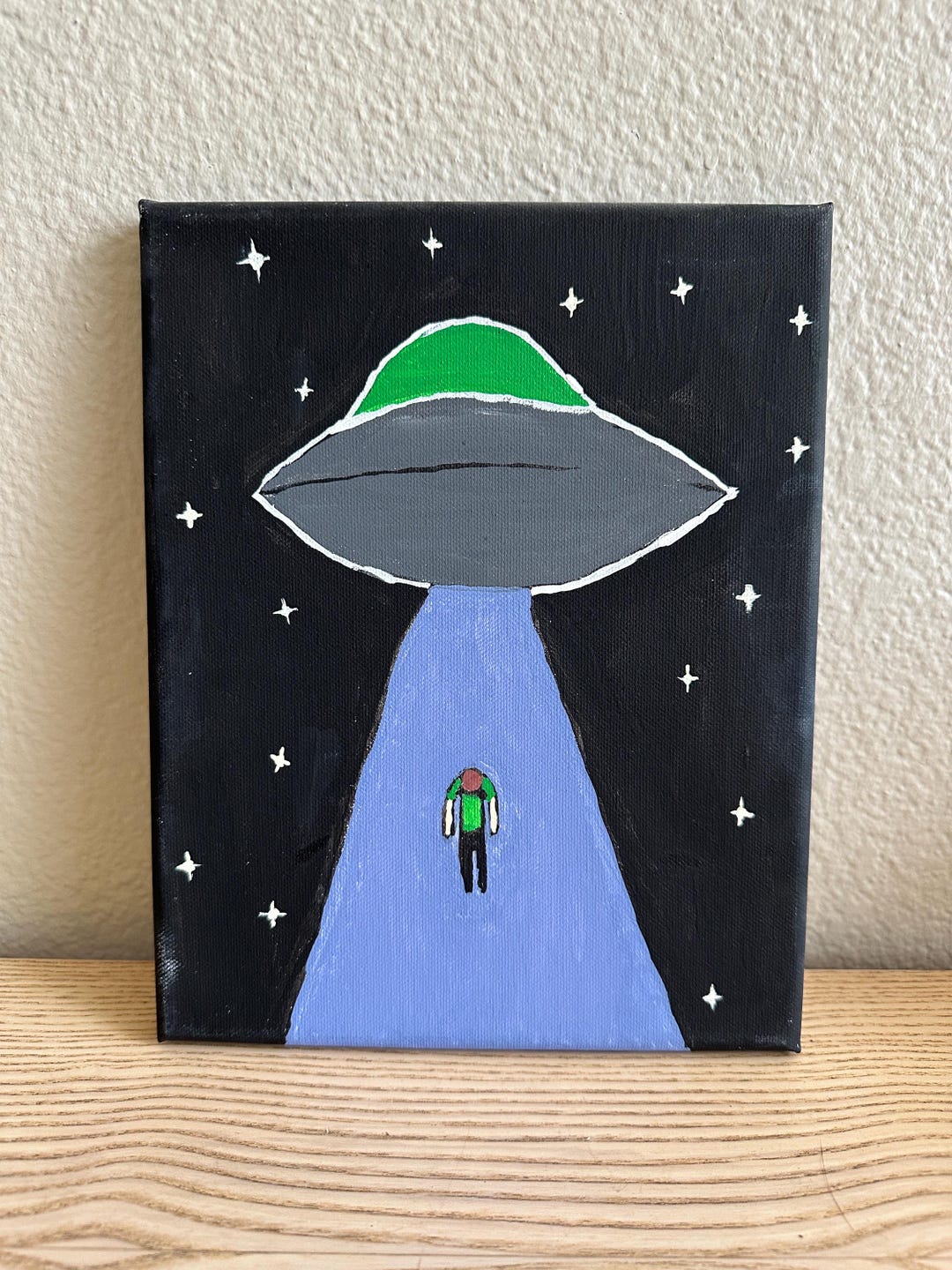 UFO Abduction Acrylic Painting - Etsy