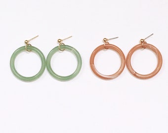 Acrylic Circle Earrings