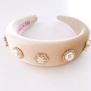 Ivory Jeweled Headband